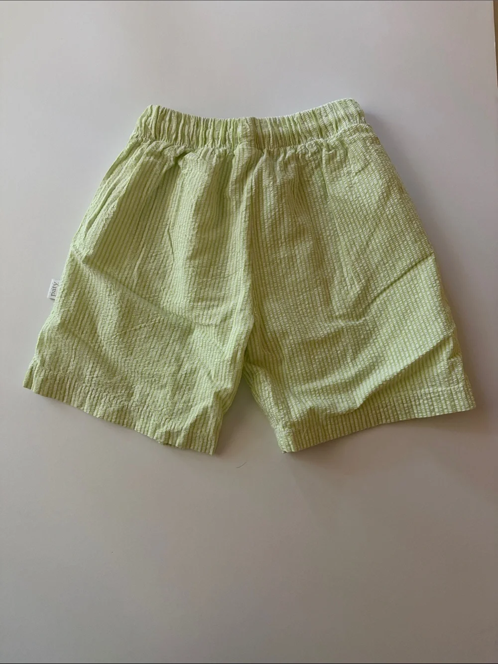 EUC Boys Light Green Seersucker Drawstring Swim Trunk 5T by Paty
